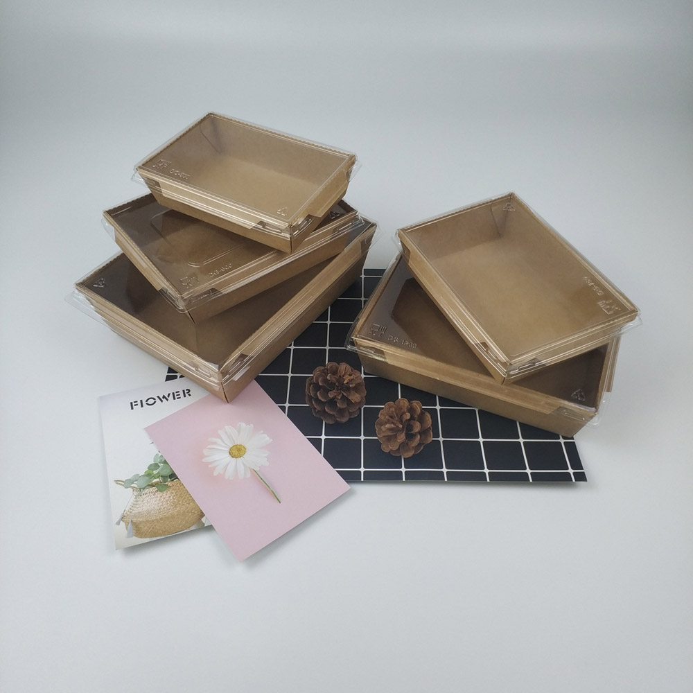 Kraft paper box na may bintana