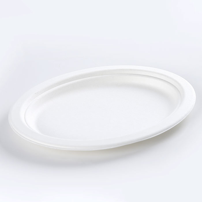 Biodegradable At Compostable Maliit na Oval Plate